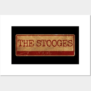 THE STOOGES siple text gold  retro, vintage Posters and Art